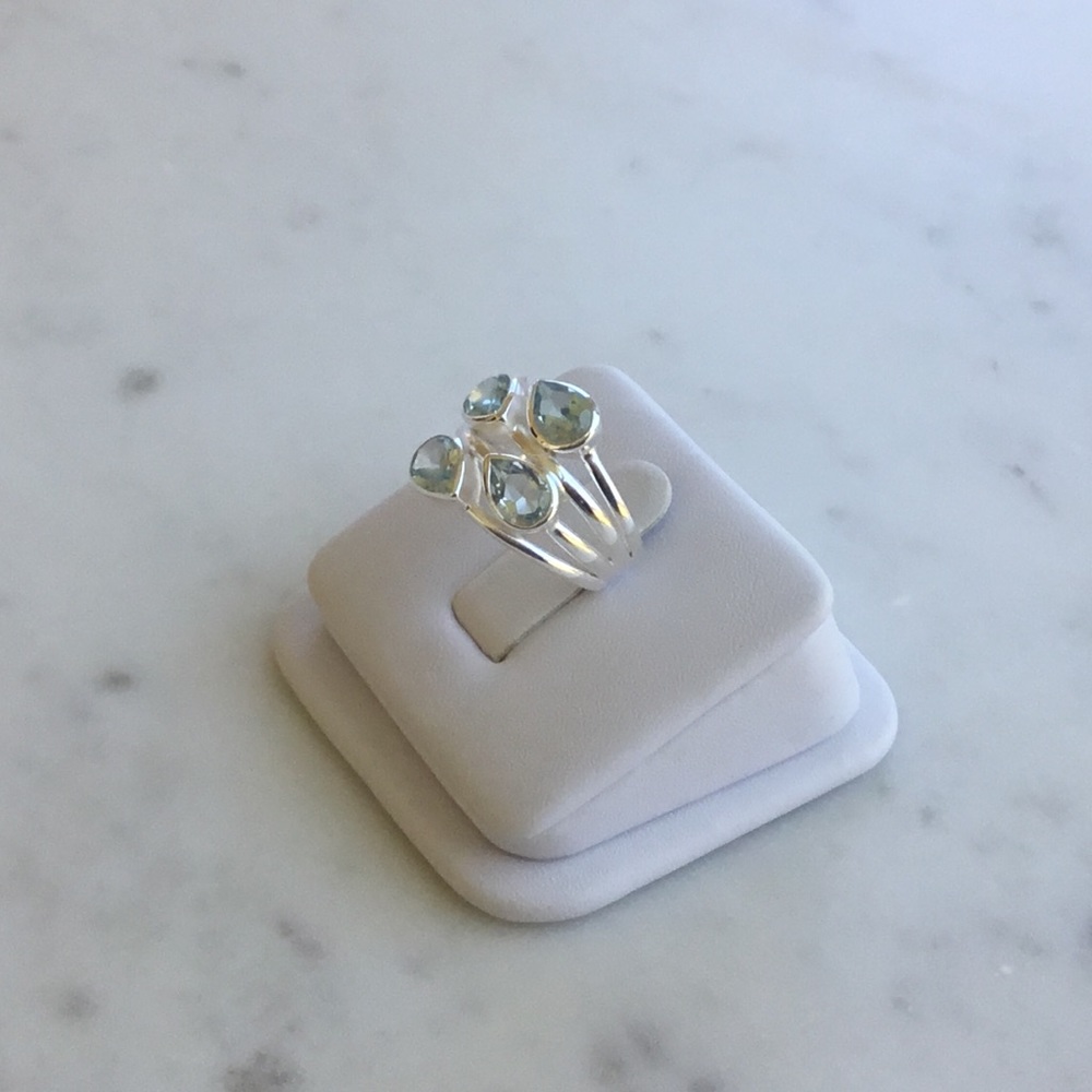 Sterling Natural Blue Topaz Ring - Picture 9 of 15